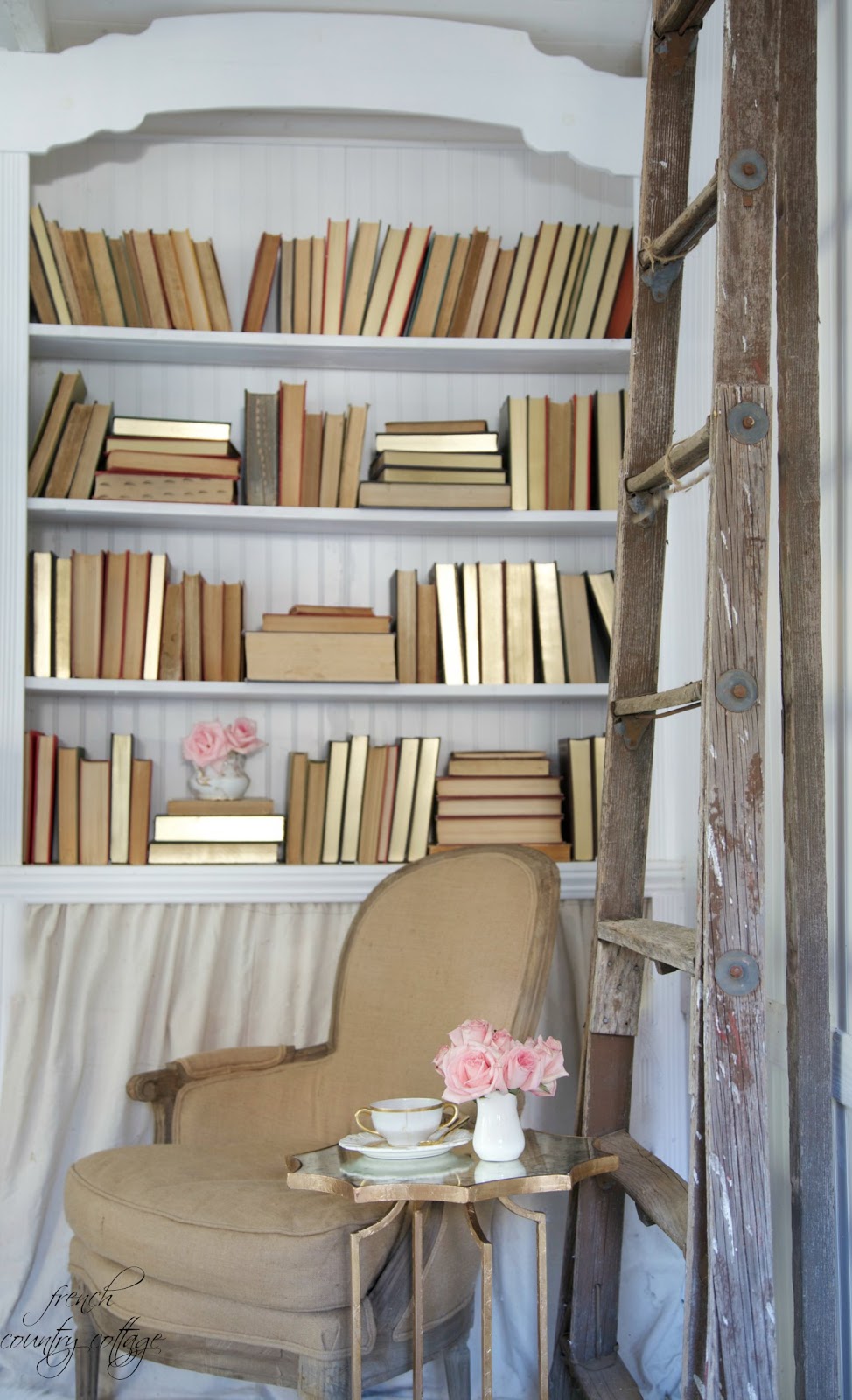 How To Style Shelves French Country, White Country Shelves