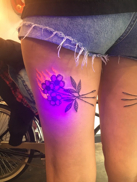 Flowers UV Tattoos or Black Light Tattoos Flowers UV Tattoos or Black Light Tattoos