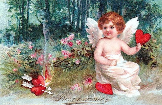 Vintage Bonne Année Happy New Year card
