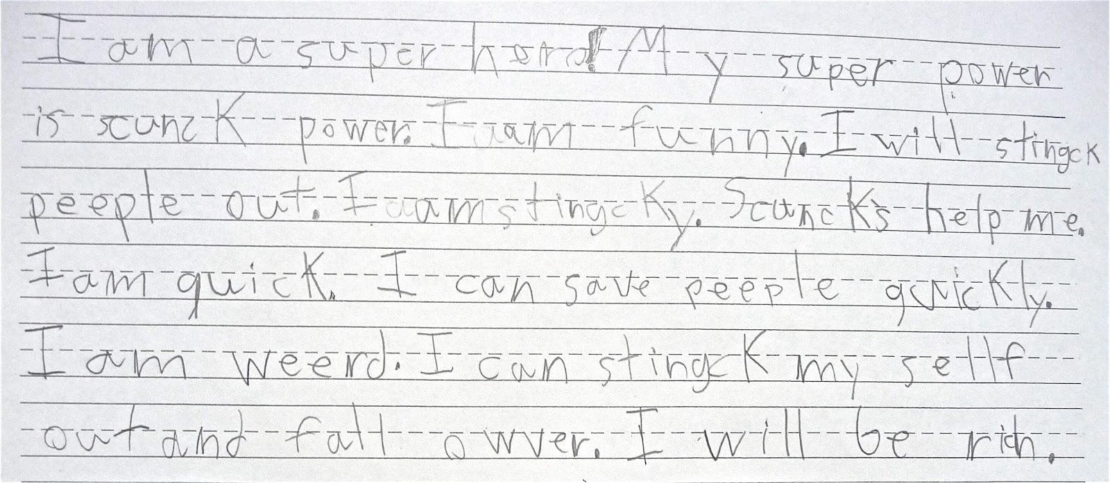 The Sweet Life: Super Hero Adjectives!