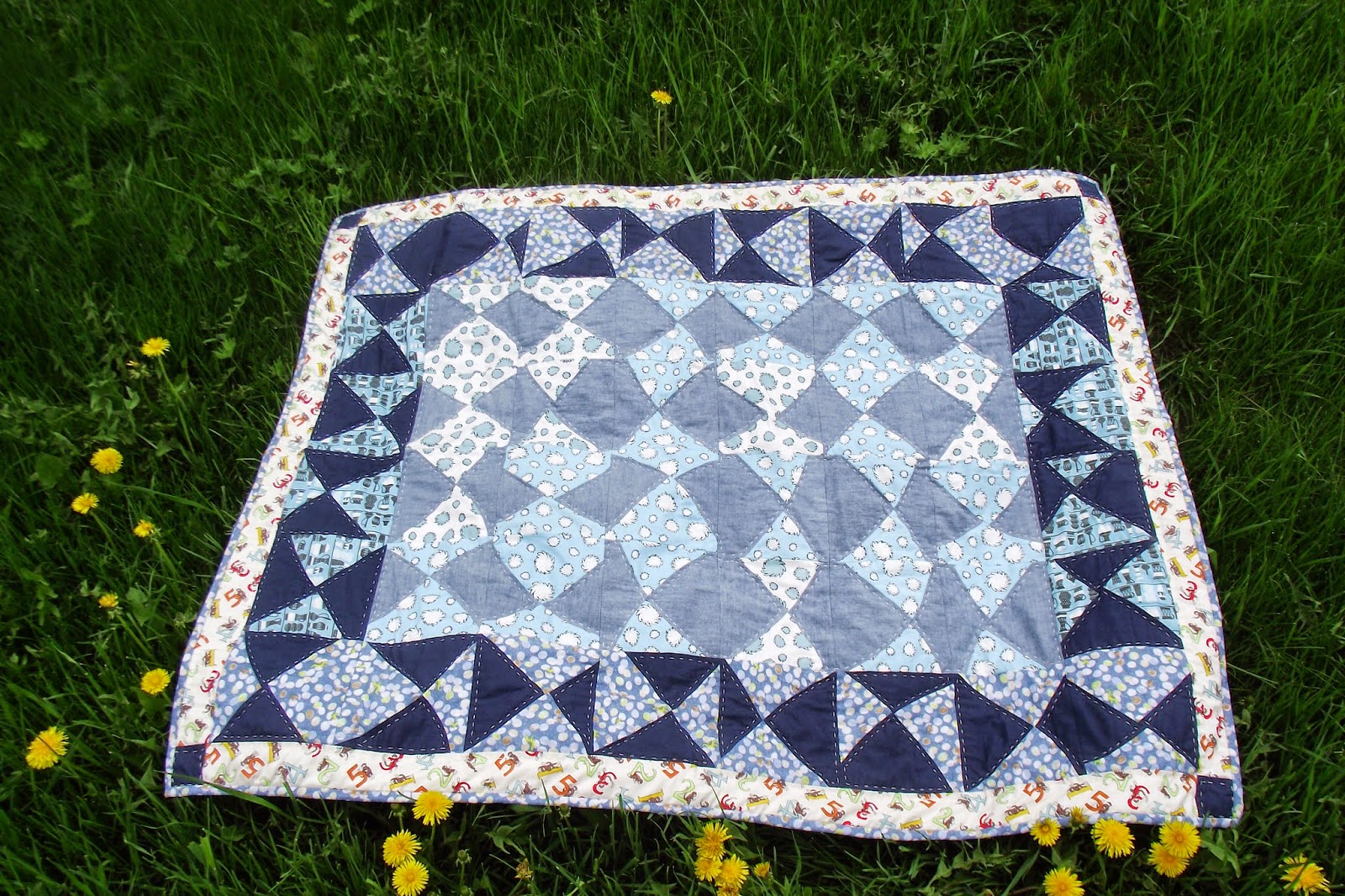 Cultural Fusion Quilts: Denim Baby Hourglass Quilt Done!