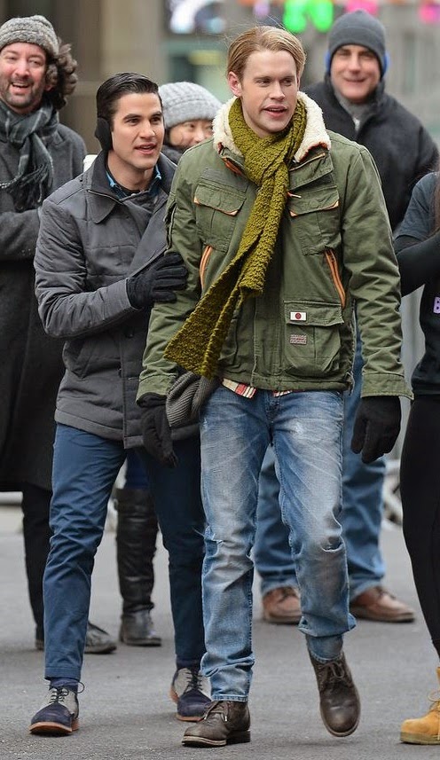 VJBrendan.com: Chord Overstreet and Darren Criss Filming 'Glee' in NYC