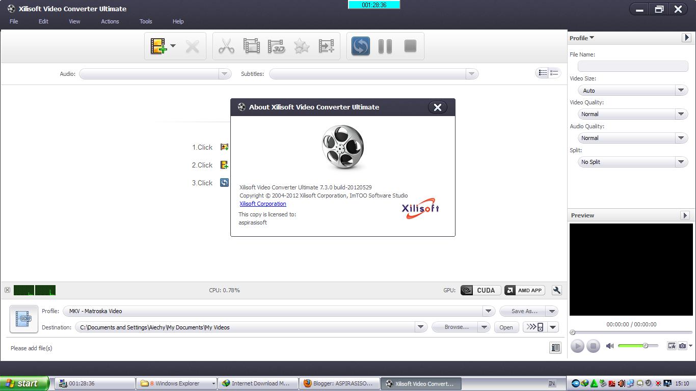 Prasatya.web.id Xilisoft Video Converter Ultimate 7.3 Full Patch ( Byaspirasisoft.us)