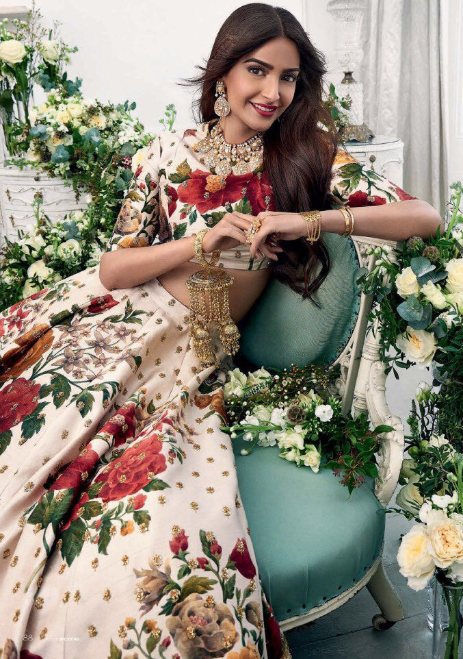 Indian Model Sonam Kapoor Photo Shoot For Wedding Magazine Summer 2017