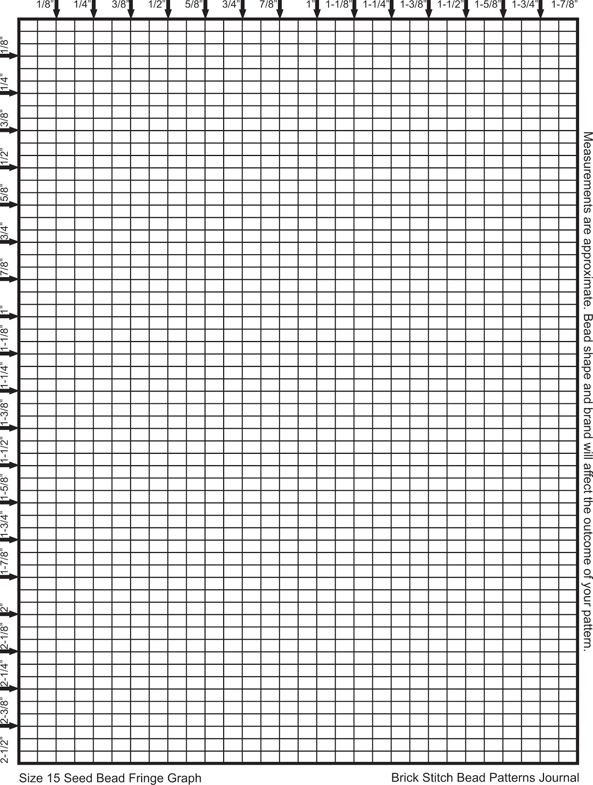 Brick Stitch Bead Patterns Journal Size 15 Seed Bead Brick Stitch