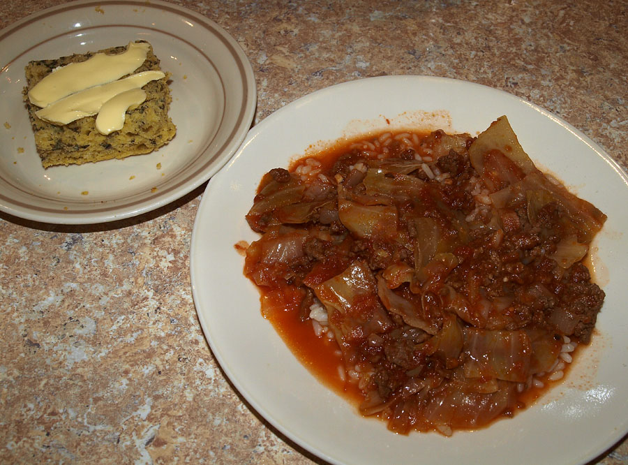 Pellet Smoker Cooking Unstuffed Cabbage Rolls