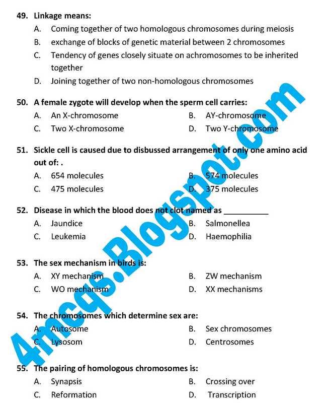 4 MCQ's Chapter 7 VARIATION & GENE Mcqs