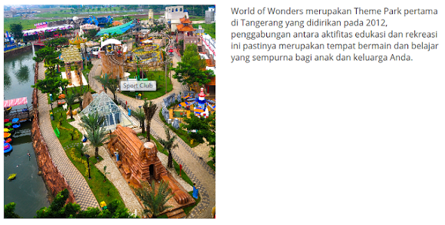 World of Wonders Perumahan CitraRaya Tangerang - Blog Mas Hendra