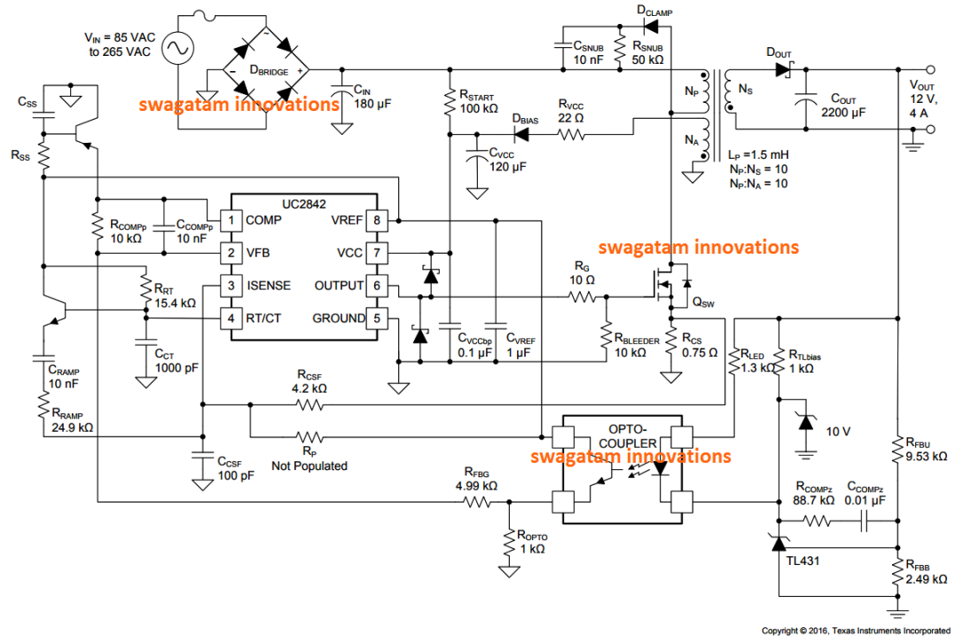 12V 2 Amp SMPS Circuit