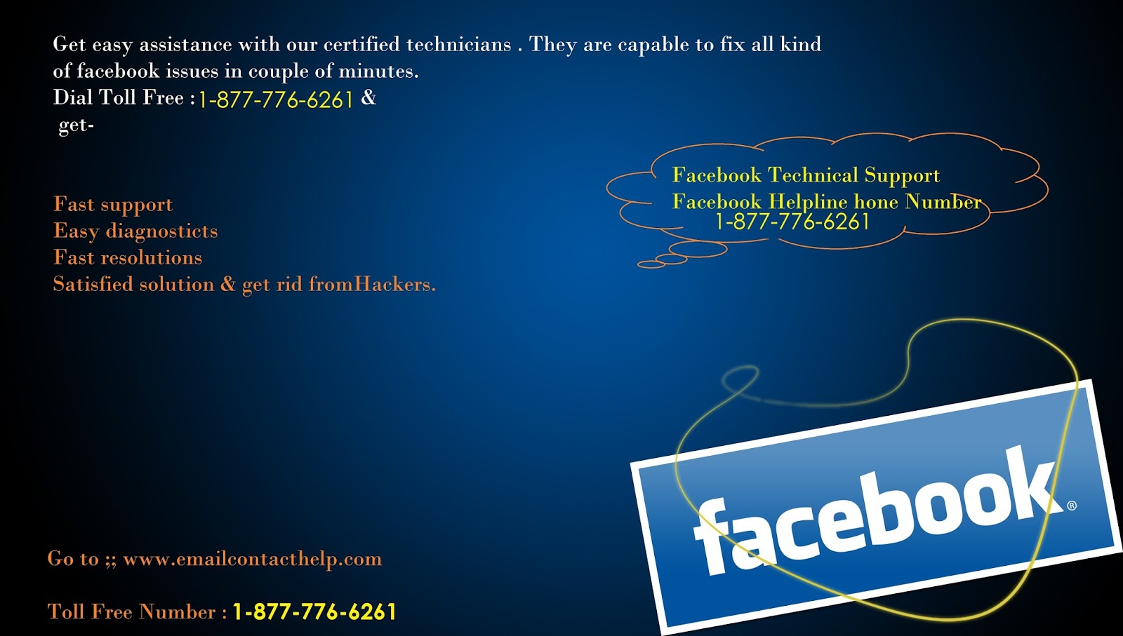 facebook technical 1-877-776-6261 support number usa & canada: for