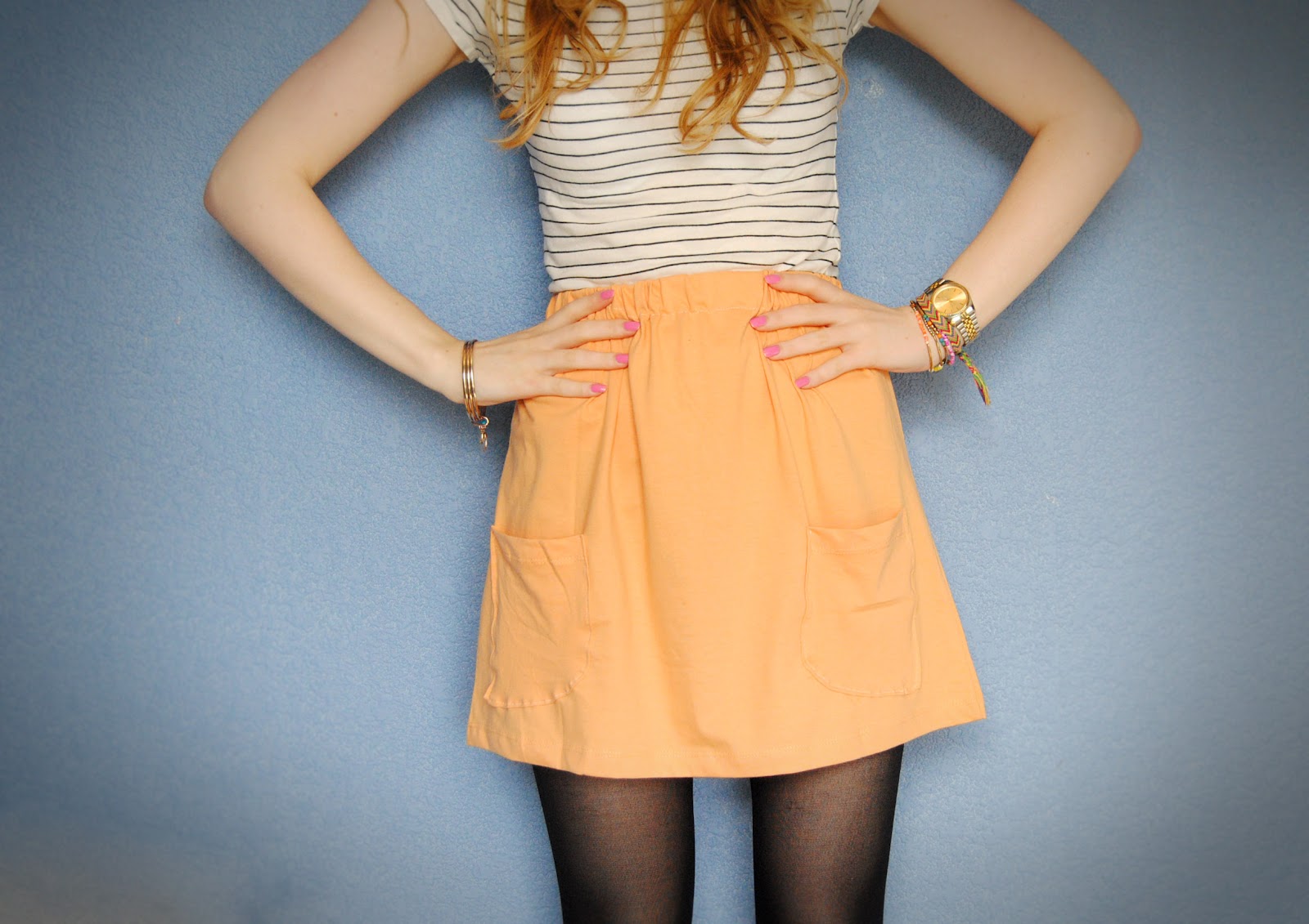 DIY Jersey Pocket Skirt (from a t-shirt) | Hello Gwen