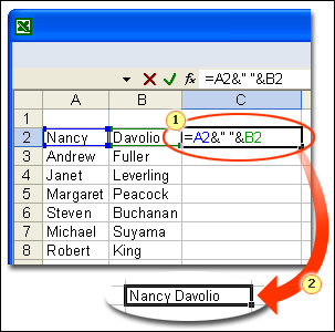 Past, Present and Future: [Microsoft Excel] Combine Two Cells into One Cell