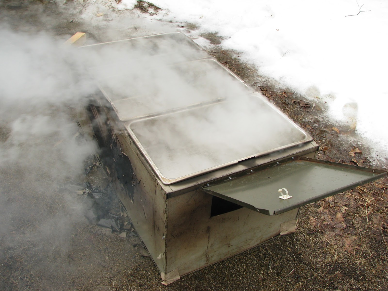 Our Small Farm in the Woods Homemade Maple Syrup Evaporator