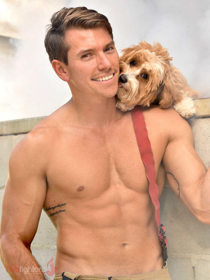 Firefighters Pose With Adorable Animals For 2019 Charity Calendar And The Pictures Are Hot!