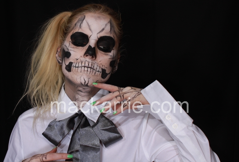 MacKarrie Beauty Style Blog: Lady Gaga Born This Way Skull Face Halloween  Look 2011