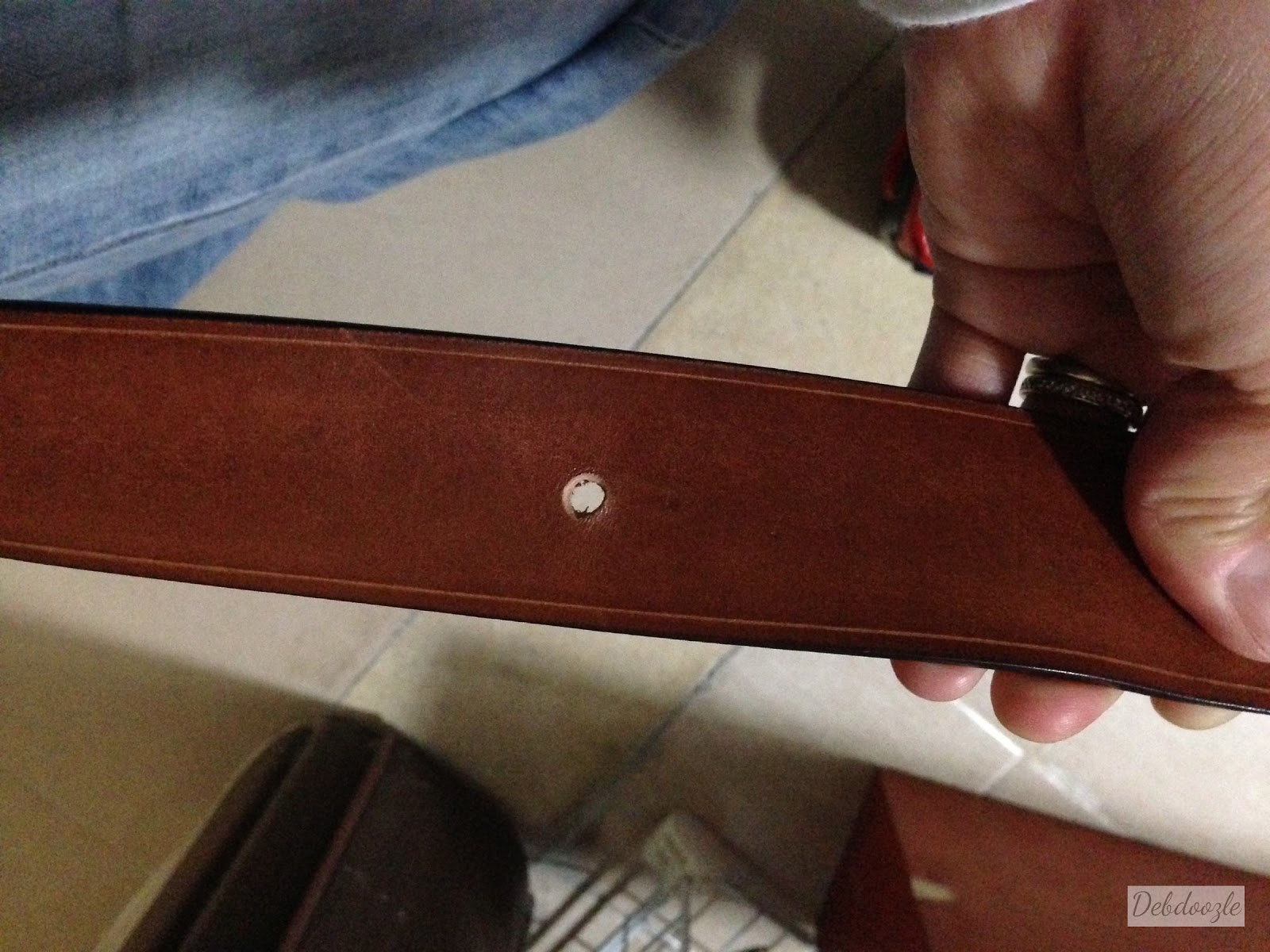 Debdoozle DIY Resizing a Leather Belt