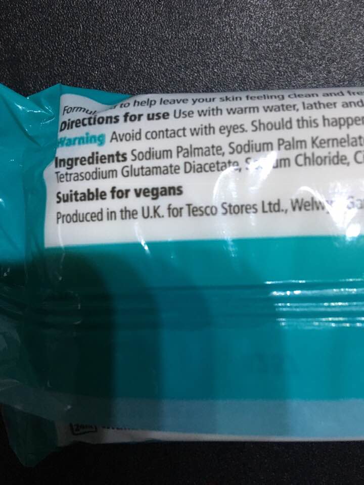 The Vegan Magpie Tesco toiletries marked vegan!