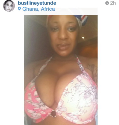 yetunde oduwole exposes boobs ghana