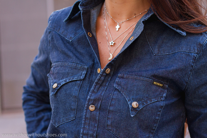 collares de plata con cruz  luna estrella de la diseñadora de joyas Leontina Alascio made in Spain
