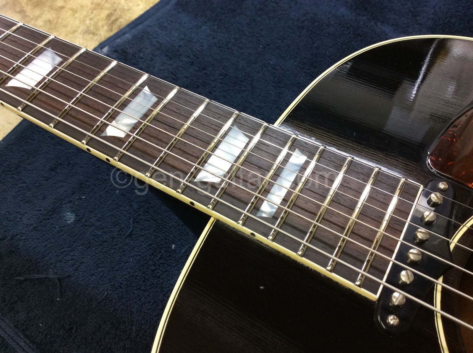ギター工房弦 過去の作業ブログ: J-160Eのフレット交換