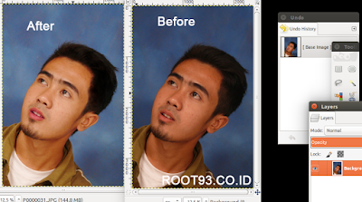 Menggantengkan foto menggunakan GIMP Menggantengkan foto menggunakan GIMP