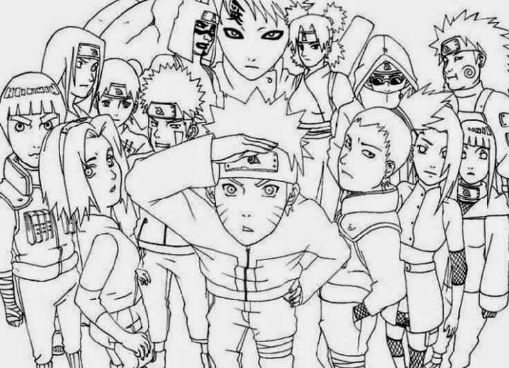 Mewarnai Gambar Naruto Lucu Contoh Ilustrasi Kartun
