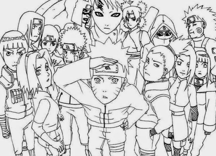 Mewarnai Gambar Naruto Lucu ~ Gambar Mewarnai Lucu