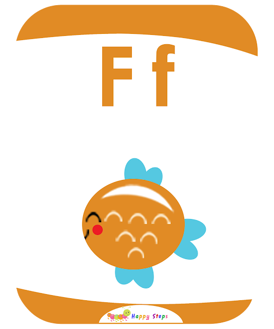 Flashcard Letter -F- Fish