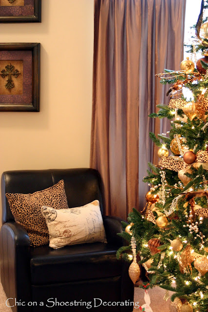 Leopard print Christmas decor