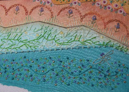 Spring Returns to the Land: a landscape quilt block - part two