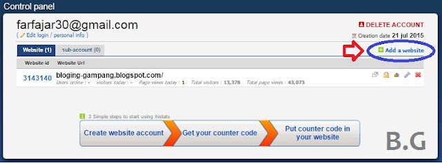 Cara Daftar dan Memasang Widget Histats di Blog