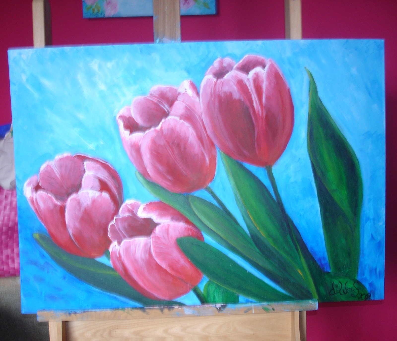 Verwonderend Dinah Creatief: schilderij tulpen FK-33