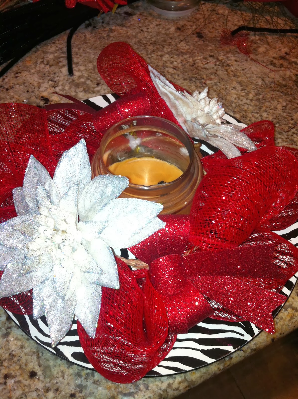 My Crafty World Deco Mesh Candle Ring