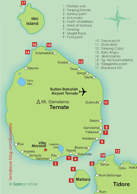 Peta Diving Pulau Ternate