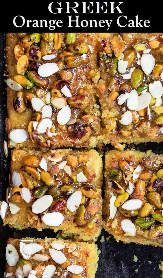 GREEK ORANGE HONEY CAKE WITH PISTACHIOS RECIPES