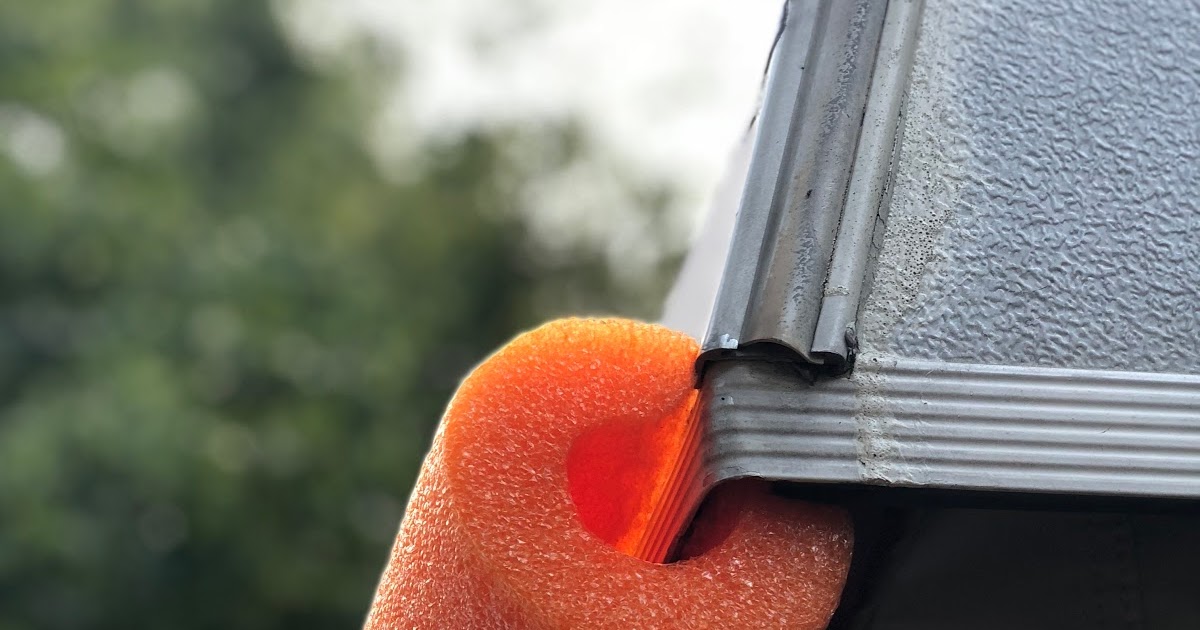 Pool Noodle Gutter for AC Condensation — The Southern Glamper