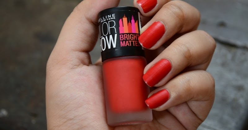Maybelline New York Color Show Bright Matte Nail Polish Blazing Orange  Review | Diva Likes