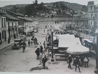 Plaza de la Villa en Sogamoso a mediados del Siglo XX