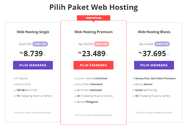 Paket Web Hosting Hostinger