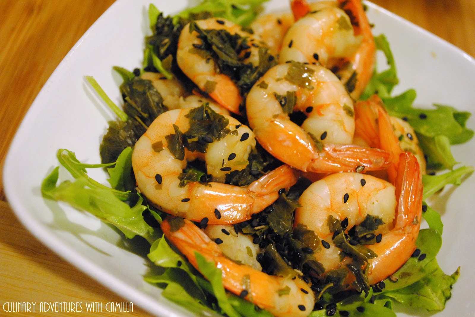 Green TeaPoached Shrimp