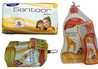 Santoor Soap: 55gm Pack of 10 Rs. 80, 100gm Pack of 8 Rs. 112 & more Deal at PepperFry.com
