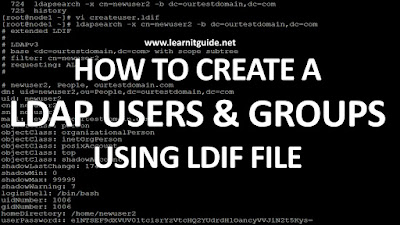 How to create LDAP users and Groups using LDIF file