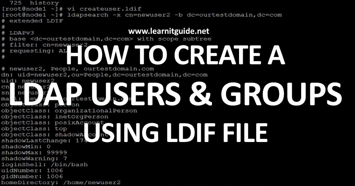 How To Create A Ldap Users And Groups Using Ldif File
