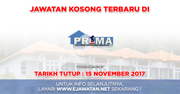 Perbadanan PR1MA Malaysia (PR1MA) - 15 November 2017 