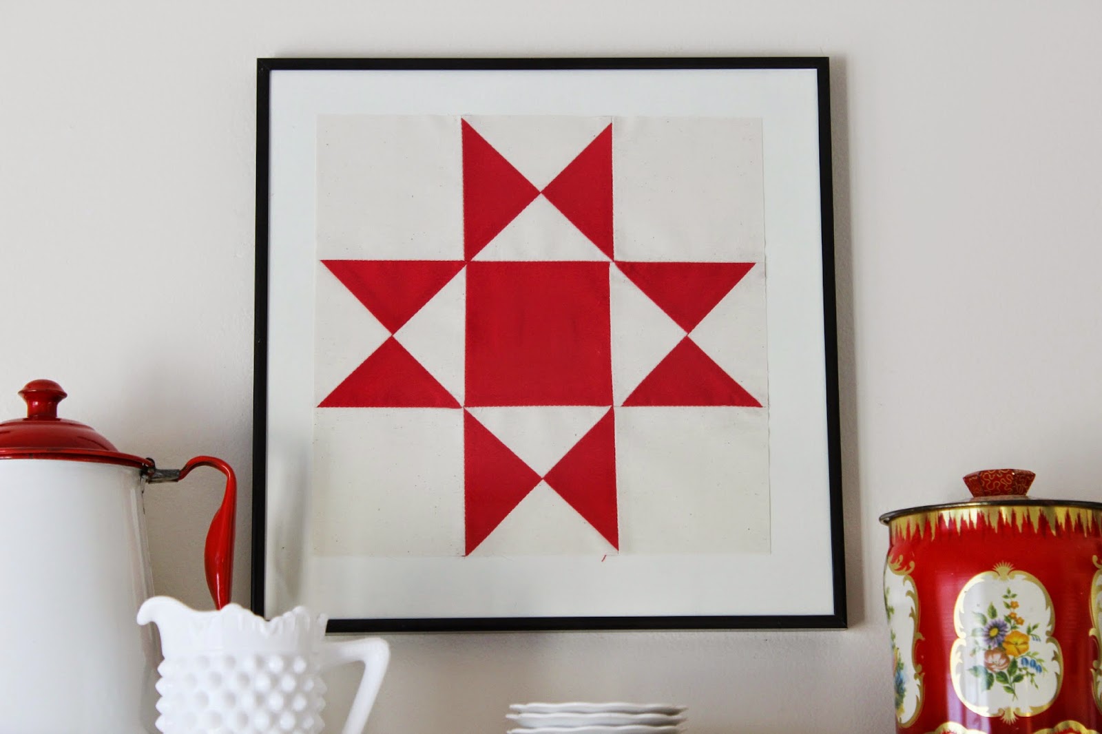 Happy At Home Framed Quilt Blocks
