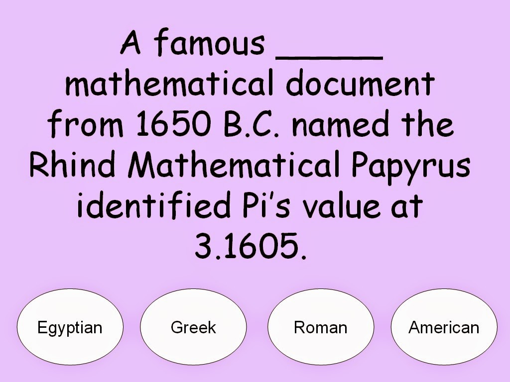 Student Survive 2 Thrive Pi Trivia Game Do You Know These Pi Fun Facts?