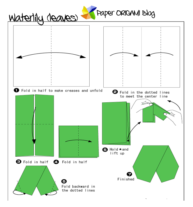 Flowers Origami: Water lily | Paper Origami Guide