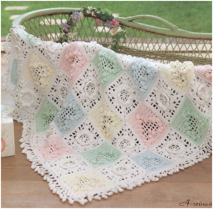 Ergahandmade Baby Blanket Granny Square + Diagrams