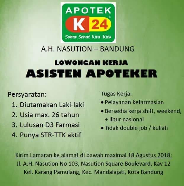 Interview Apotek K24 Asisten Apoteker - Lowongan Kerja Apotek K24