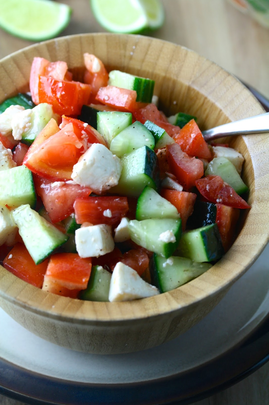 Oregon Transplant Recipe Redux Tomato Cucumber & Mozzarella Salad
